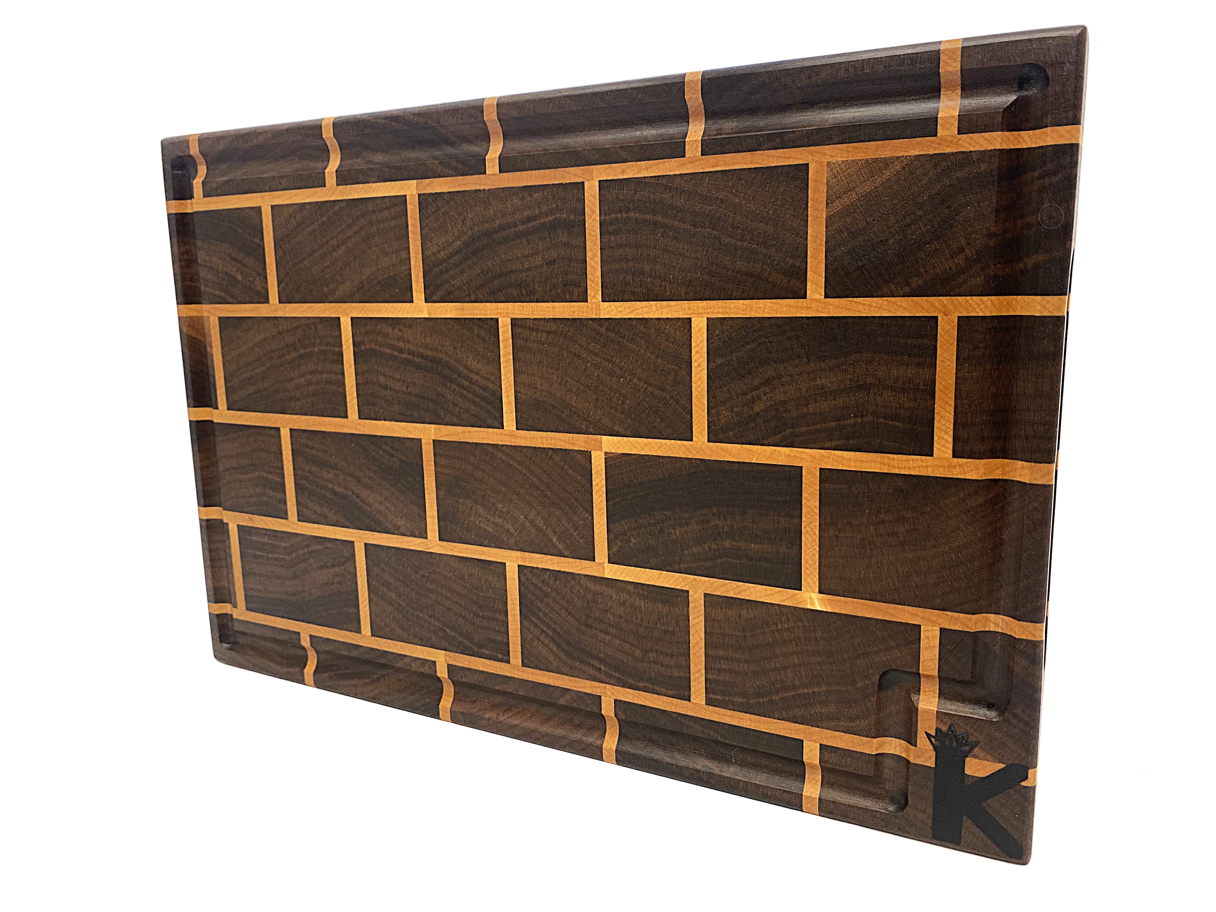 Walnut & Maple Brick Style End Grain Cutting Board