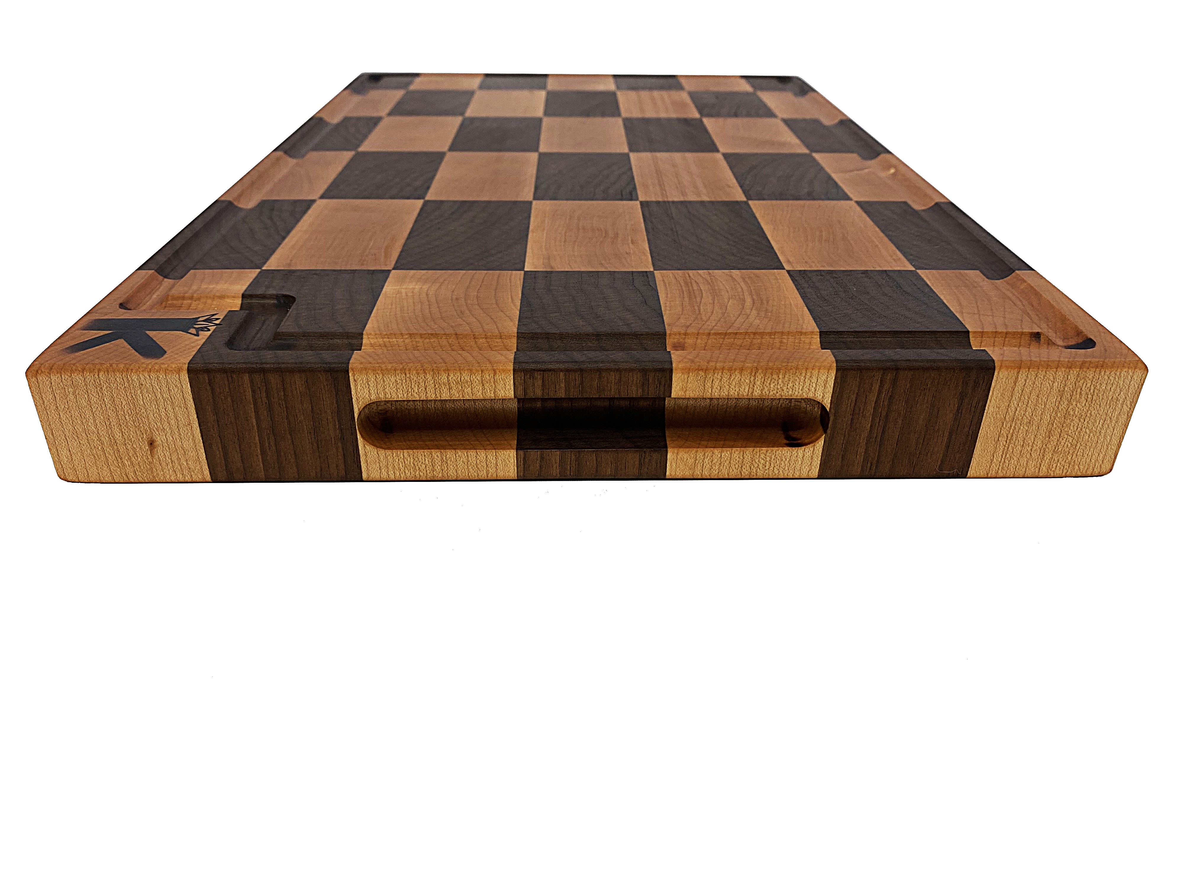 Checkered Walnut Maple End Grain Butcher Block Cutting board