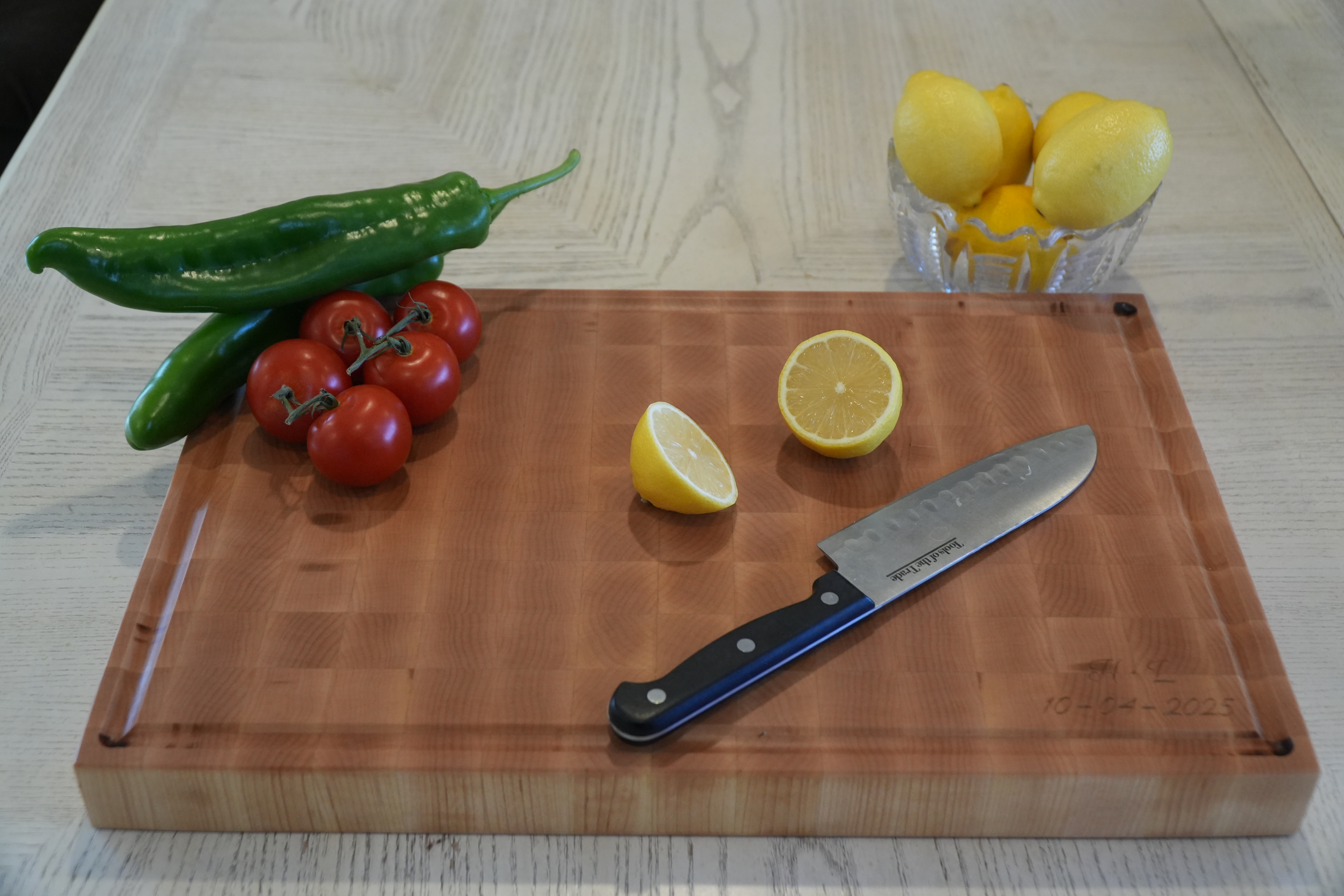 Maple Cutting Board, End Grain