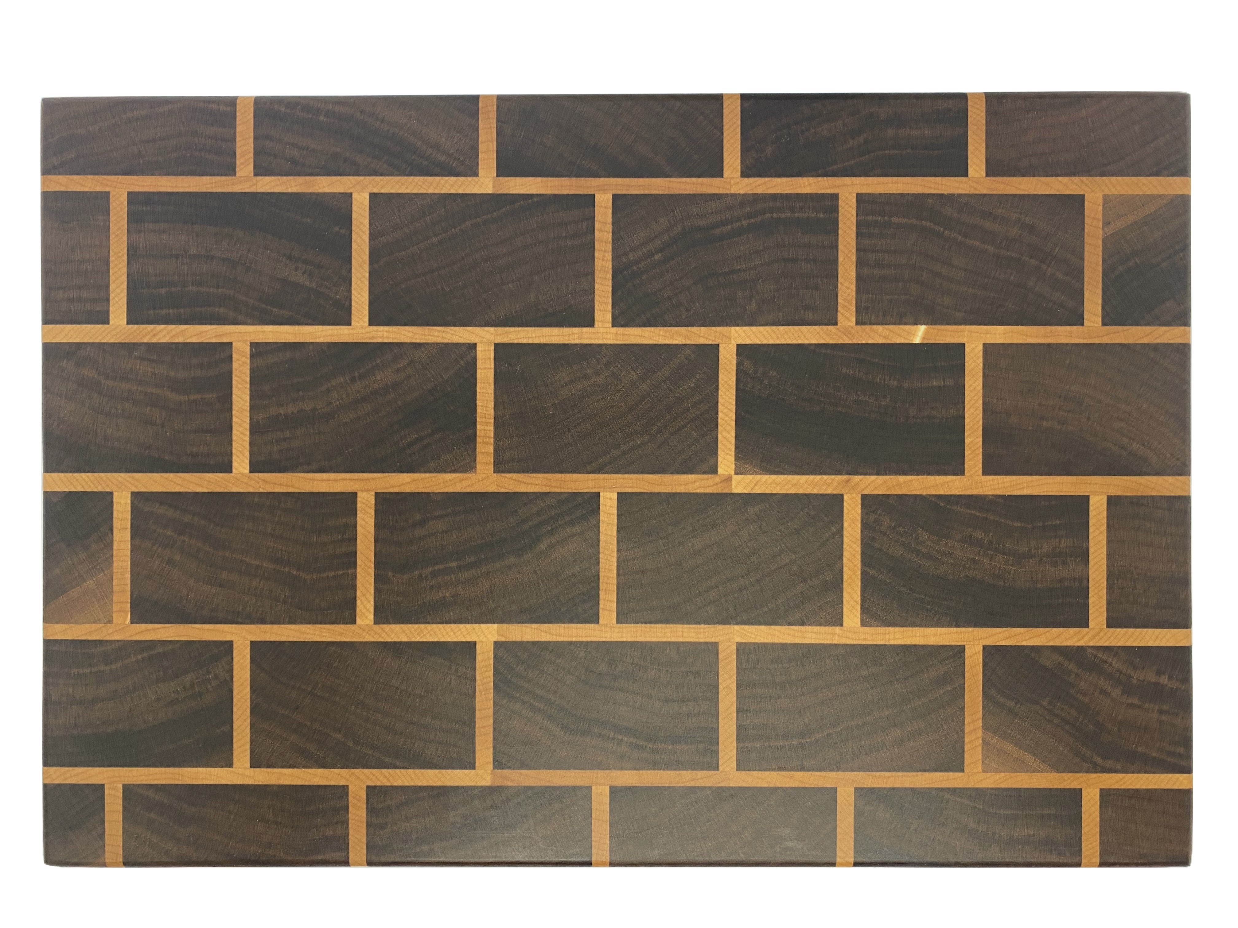 Walnut & Maple Brick Style End Grain Cutting Board