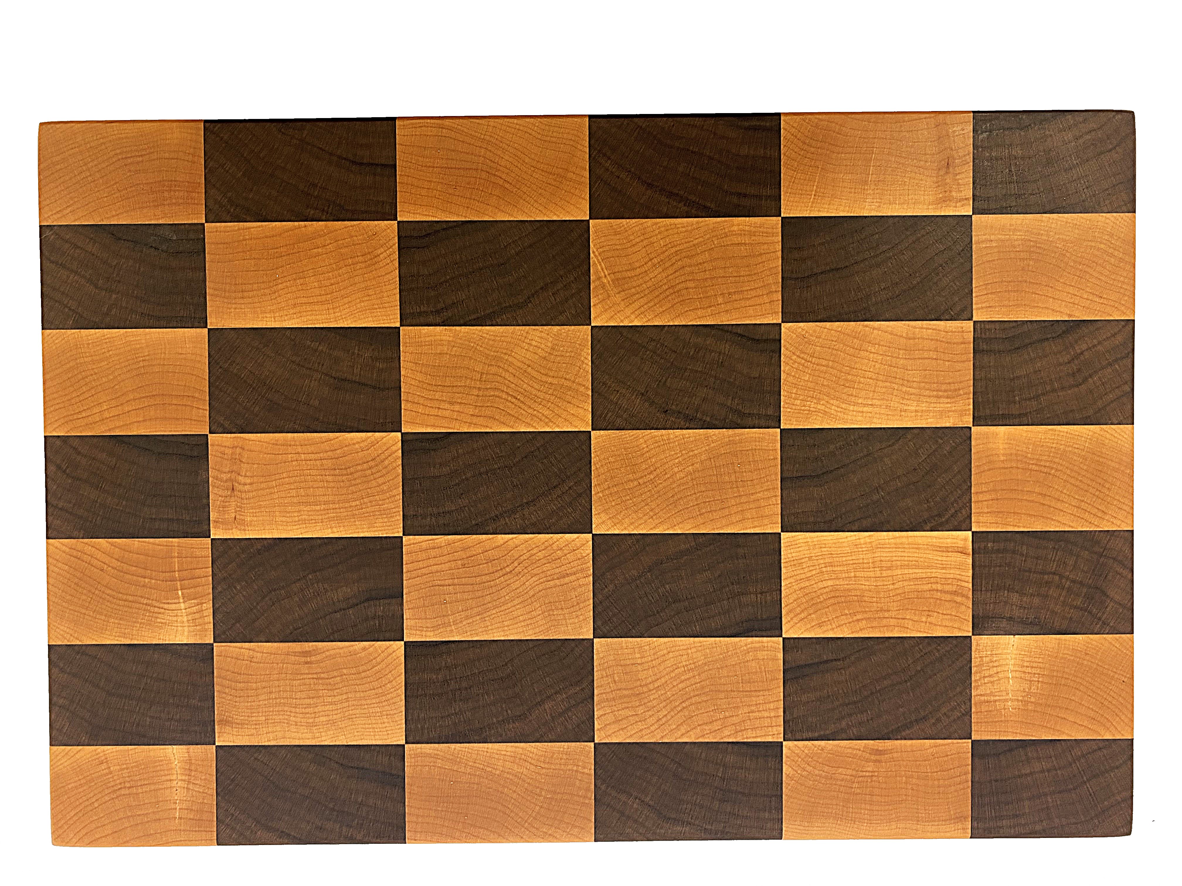 Checkered Walnut Maple End Grain Butcher Block Cutting board